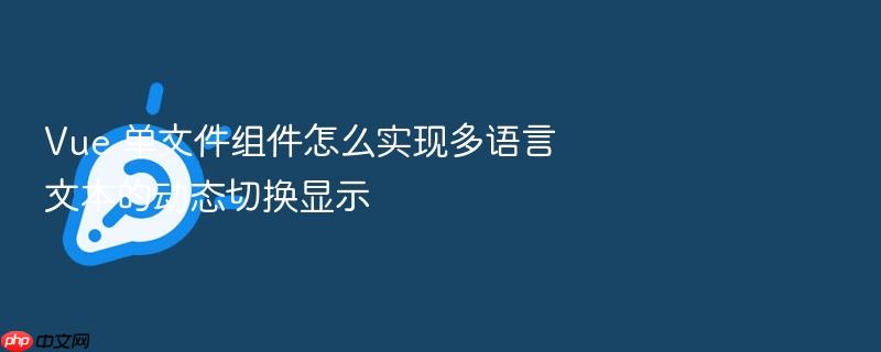 vue 单文件组件怎么实现多语言文本的动态切换显示