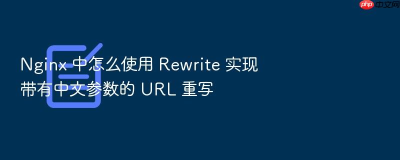 nginx 中怎么使用 rewrite 实现带有中文参数的 url 重写