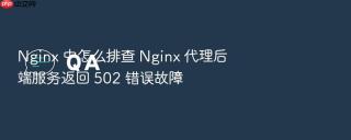 nginx 中怎么排查 nginx 代理后端服务返回 502 错误故障