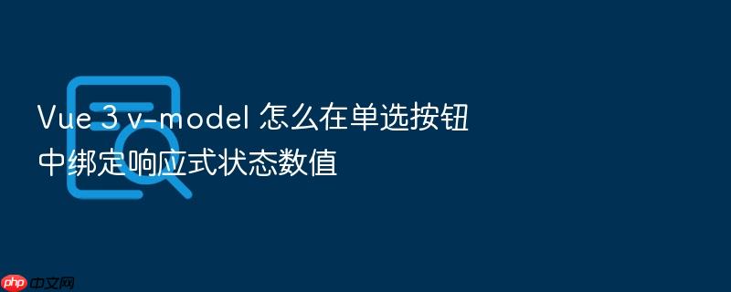 vue 3 v-model 怎么在单选按钮中绑定响应式状态数值