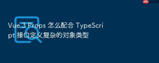 vue 3 props 怎么配合 typescript 接口定义复杂的对象类型