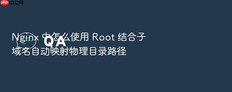 nginx 中怎么使用 root 结合子域名自动映射物理目录路径