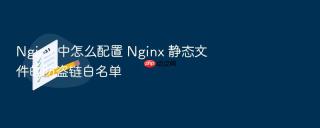 Nginx 中怎么配置 Nginx 静态文件的防盗链白名单