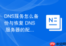 DNS服务怎么备份与恢复 DNS 服务器的配置与区域文件