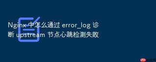 nginx 中怎么通过 error_log 诊断 upstream 节点心跳检测失败