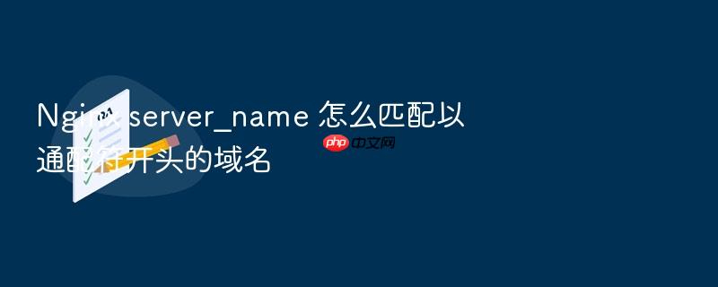 nginx server_name 怎么匹配以通配符开头的域名