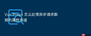 Vue Props 怎么处理异步请求数据的属性传递