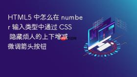 HTML5 中怎么在 number 输入类型中通过 CSS 隐藏烦人的上下增减微调箭头按钮