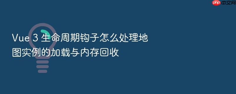 vue 3 生命周期钩子怎么处理地图实例的加载与内存回收