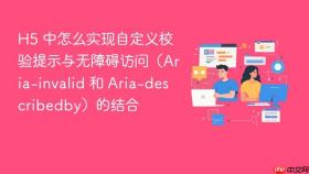 h5 中怎么实现自定义校验提示与无障碍访问(aria-invalid 和 aria-describedby)的结合