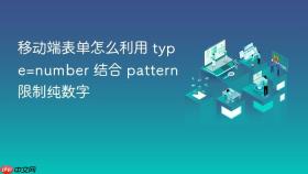 移动端表单怎么利用 type=number 结合 pattern 限制纯数字