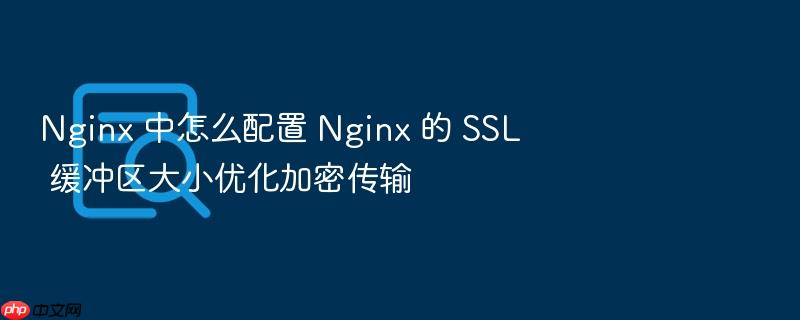 nginx 中怎么配置 nginx 的 ssl 缓冲区大小优化加密传输