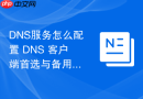 DNS服务怎么配置 DNS 客户端首选与备用服务器地址