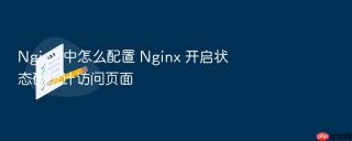 Nginx 中怎么配置 Nginx 开启状态码统计访问页面