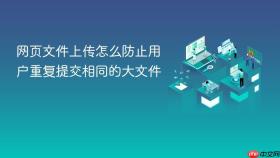 网页文件上传怎么防止用户重复提交相同的大文件