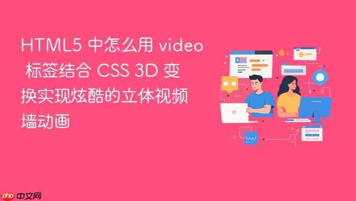 html5 中怎么用 video 标签结合 css 3d 变换实现炫酷的立体视频墙动画