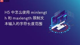 h5 中怎么使用 minlength 和 maxlength 限制文本输入的字符长度范围