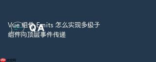 vue 组件 emits 怎么实现多级子组件向顶层事件传递