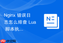 Nginx 错误日志怎么排查 Lua 脚本执行异常导致的报错日志