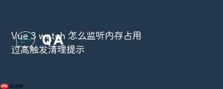 Vue 3 watch 怎么监听内存占用过高触发清理提示