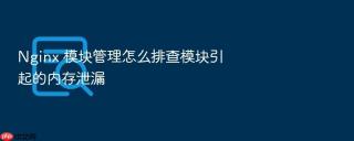 Nginx 模块管理怎么排查模块引起的内存泄漏