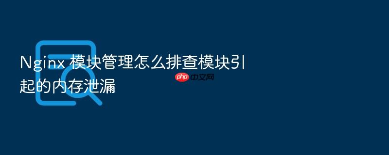 nginx 模块管理怎么排查模块引起的内存泄漏