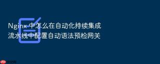 Nginx 中怎么在自动化持续集成流水线中配置自动语法预检网关