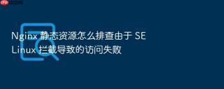 nginx 静态资源怎么排查由于 selinux 拦截导致的访问失败