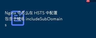 Nginx 中怎么在 HSTS 中配置包含子域名 includeSubDomains