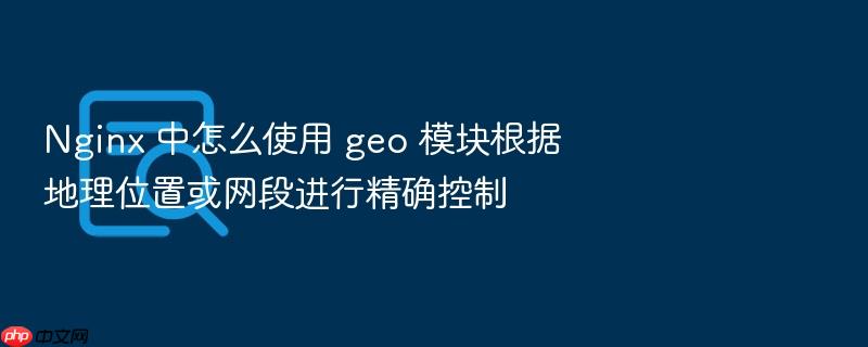 nginx 中怎么使用 geo 模块根据地理位置或网段进行精确控制