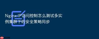 nginx ip访问控制怎么测试多实例集群下的安全策略同步