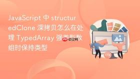 javascript 中 structuredclone 深拷贝怎么在处理 typedarray 强类型数组时保持类型