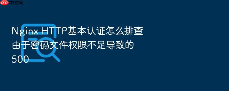 nginx http基本认证怎么排查由于密码文件权限不足导致的 500