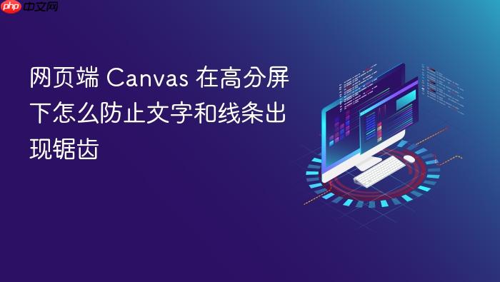 网页端 canvas 在高分屏下怎么防止文字和线条出现锯齿