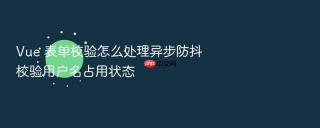 Vue 表单校验怎么处理异步防抖校验用户名占用状态