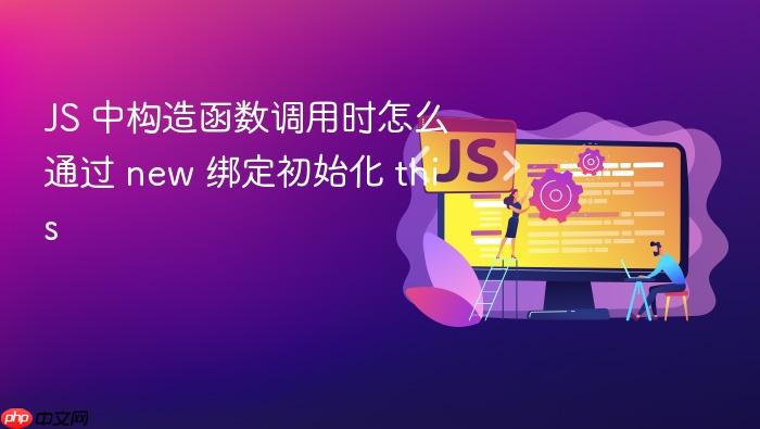 js 中构造函数调用时怎么通过 new 绑定初始化 this