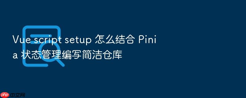 vue script setup 怎么结合 pinia 状态管理编写简洁仓库