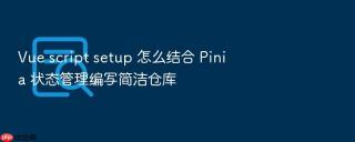 vue script setup 怎么结合 pinia 状态管理编写简洁仓库
