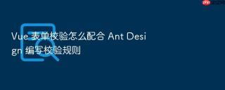 Vue 表单校验怎么配合 Ant Design 编写校验规则