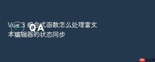 vue 3 组合式函数怎么处理富文本编辑器的状态同步