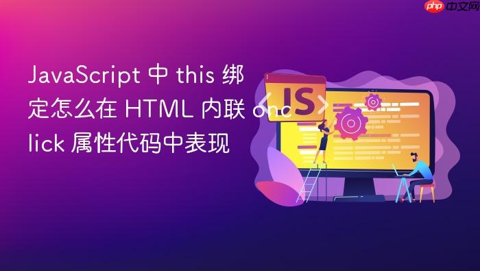 javascript 中 this 绑定怎么在 html 内联 onclick 属性代码中表现