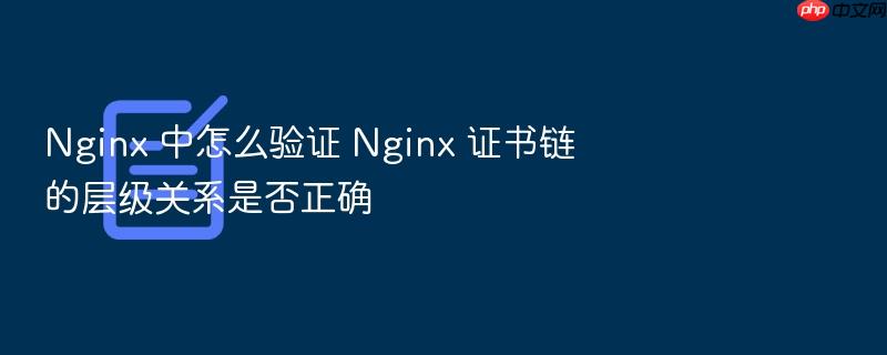 nginx 中怎么验证 nginx 证书链的层级关系是否正确