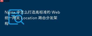 nginx 中怎么打造高标准的 web 统一网关 location 路由分发架构