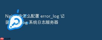 Nginx 中怎么配置 error_log 记录到 Syslog 系统日志服务器