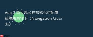 vue 3 项目怎么在初始化时配置前端路由守卫(navigation guards)
