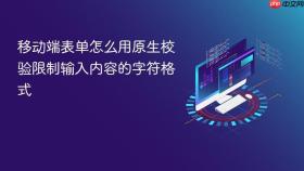 移动端表单怎么用原生校验限制输入内容的字符格式