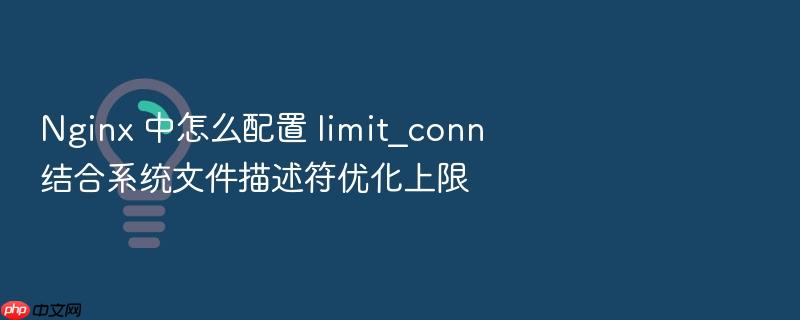 nginx 中怎么配置 limit_conn 结合系统文件描述符优化上限