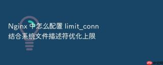 Nginx 中怎么配置 limit_conn 结合系统文件描述符优化上限