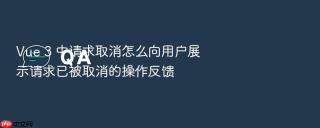 vue 3 中请求取消怎么向用户展示请求已被取消的操作反馈