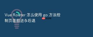 vue router 怎么使用 go 方法控制页面前进与后退